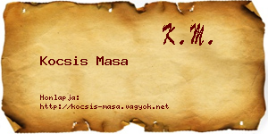 Kocsis Masa névjegykártya